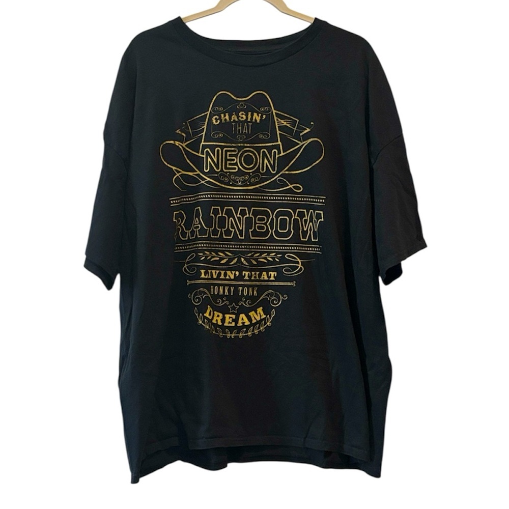 Alan Jackson Chasin' That Neon Rainbow Black T-Shirt 3XL